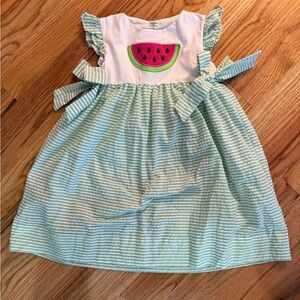 Seersucker watermelon dress Size 5